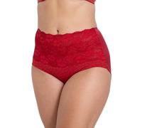 Miss Mary of Sweden Jacquard & Lace Womens Shaping High Waist Panty Girdle Red