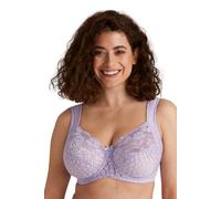 Miss Mary of Sweden Jacquard & Lace Womens Underwired Bra with Side Support 34D Lavender