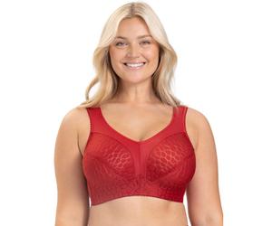 Miss Mary Of Sweden Lovely Jacquard Non Wired Full Cup Bra - English Red - 42E