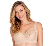 Miss Mary of Sweden Lovely Lace Womens Non-Wired Full Cup Cotton Bra Beige