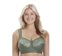 Miss Mary of Sweden Lovely Lace Support Non-Wired Comfort Cotton Bra | Side support helps centre the bust, padded adjustable straps, soft breathable cotton, soft stretch lace