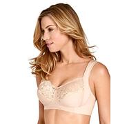 Miss Mary of Sweden Lovely Lace Womens Non-Wired Full Cup Cotton Bra Beige