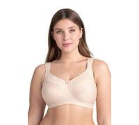 Miss Mary of Sweden Minimizer Non-Wired Unpadded Bra Cotton Now Flat Cup 36DD Beige