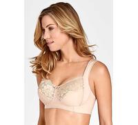 Miss Mary of Sweden Lovely Lace Womens Non-Wired Full Cup Cotton Bra Beige