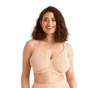Miss Mary of Sweden Organic Cotton T-Shirt Bra - Underwired, Seamless, Soft Lined Cups 36E Beige
