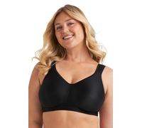 Miss Mary of Sweden Smooth Divide Non-Wired Bra - Full Cup, Unique Pocketed Design for Lift & Comfort 34C Black