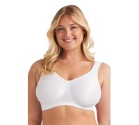 Miss Mary of Sweden Smooth Divide Non-Wired Bra - Full Cup, Unique Pocketed Design for Lift & Comfort 34D White