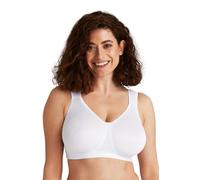 Miss Mary of Sweden Smooth Divide Non-Wired Bra - Full Cup, Unique Pocketed Design for Lift & Comfort 42E White