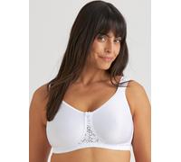 Miss Mary of Sweden Smooth Lacy Support Cup Non-Wired T-Shirt Bra 40D White