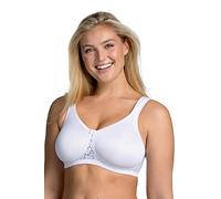 Miss Mary of Sweden Smooth Lacy Support Cup Non-Wired T-Shirt Bra 38C White