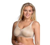 Miss Mary of Sweden Smooth Lacy Support Cup Non-Wired T-Shirt Bra Beige