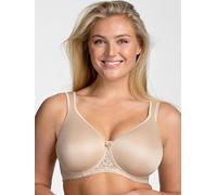 Miss Mary of Sweden Smooth Lacy Womens Moulded Cup Supportive Underwired T-Shirt Bra 42D Beige