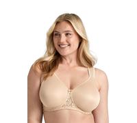 Miss Mary of Sweden Smooth Lacy Womens Moulded Cup Supportive Underwired T-Shirt Bra 36DD Beige