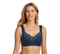 Miss Mary of Sweden Star Womens Non-Wired Full Cup Cotton Bra with Lace Blue