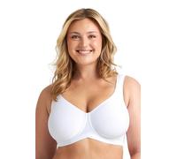 Miss Mary of Sweden Stay Fresh Air Underwired Bra - Breathable Keep Fresh Material, Seamless Molded Cups, Powermesh Support, Wide Padded Straps & Ergo Front Comfort - Women’s Support Bra 34D White