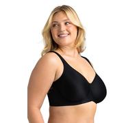 Miss Mary of Sweden Stay Fresh Air Underwired Bra - Breathable Keep Fresh Material, Seamless Molded Cups, Powermesh Support, Wide Padded Straps & Ergo Front Comfort - Women’s Support Bra 38D Black