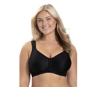 Miss Mary of Sweden Stay Fresh Front Closure Bra - Breathable Keep Fresh Fabric, Front Fastening, Seamless Molded Cups, Wide Padded Straps 40F Black