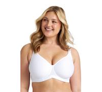 Miss Mary of Sweden Stay Fresh Tshirt Bra for Women - Seamless Underwire, Full Coverage, Supportive and Comfortable Fit 36D White
