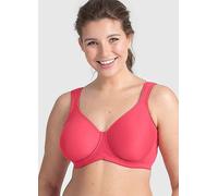 Miss Mary of Sweden Cooling T-Shirt Bra for Women - Underwired Bra for Hot Flushes, Moisture Wicking Full Coverage, Padded Adjustable Straps, Plus Size Pink