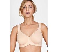 Miss Mary of Sweden Cooling T-Shirt Bra for Women - Underwired Bra for Hot Flushes, Moisture Wicking Full Coverage, Padded Adjustable Straps, Plus Size Beige