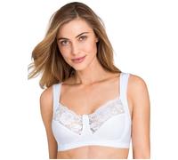 Miss Mary of Sweden Womens 2105 Lovely Lace Wireless Full Cup Bra - White Polyamide - Size 36F
