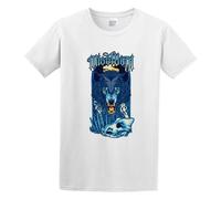Miss May I Angry Wolf Casual Round Neck T Shirt White L
