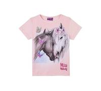 Miss Melody Kids Round Neck Printed T-Shirt Pink Print