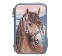 Miss Melody - Triple Pencil Case With 3D Effect - Smoky Blue Toy NEW