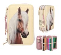 Miss Melody Triple Pencil Case With Horse Head