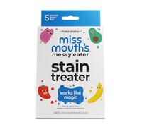 Miss Mouth's Messy Eater Stain Remover, On-The-Go Stain Wipes, 5 Count | Unscented, Fast-Acting Messy Eater Stain Treater, Baby Food & Formula Cleanup, Travel Essentials & Diaper Bag Essentials