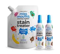 Miss Mouth's Messy Eater Stain Remover Spray & Refill Pouch 16oz (2 Pack) - Newborn & Baby Essentials - Food, Fat, Coffee, Laundry, Underwear, Fabric