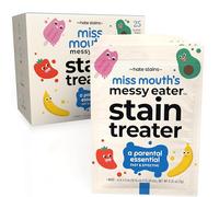 Miss Mouth's Messy Eater Stain Treater Wipes - 25 Pack Stain Remover - Newborn & Baby Essentials - No Dry Cleaning Food, Grease, Coffee Off Laundry, Underwear, Fabric
