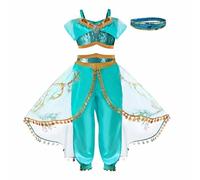 MISS & MR BM Princess Costumes Girls Aladdin Dress Up Outfit for Halloween & Birthday Party, Age 4-5 Years