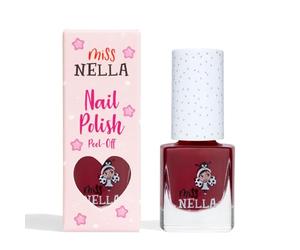 Miss Nella FAV TEACHER- Safe bordeaux Nail Polish for Kids, Non-Toxic & Odour Free Formula for Children and Toddlers, Natural Water Based for Easy Peel Off