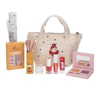 Miss Nella kids makeup & nail polish set for little girls, Hypoallergenic, Dermatologically tested, Non toxic, Canvas cosmetic bag, safe and fun (Sprinkles & Sparkles Pink)