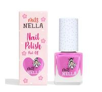 Miss Nella Kids Nail Polish, BLUEBERRY SMOOTHIE kids peel off nail varnish | Pastel Purple non toxic nail polish, water based toddler nail varnish presents for 4+ year old girls, made in France.