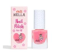 Miss Nella Kids Nail Polish MARSHMALLOW OVERLOAD peel off nail varnish | Glitter pink non toxic nail polish, water based toddler nail varnish presents for 4 + year old girls, made in France.