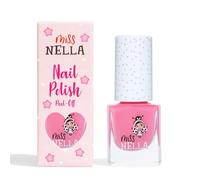 Miss Nella Kids Nail Polish, PINK A BOO kids peel off nail varnish | Pink non toxic nail polish, water based toddler nail varnish presents for 4 + year old girls, made in France.