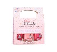 Miss Nella Kids Nail Polish, PINK GLITTER ATTACK kids peel off nail varnish