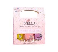 Miss Nella Kids Nail Polish, PIXIE DUST kids peel off nail varnish | Fun colors non toxic nail polish, water based toddler nail varnish presents for 4 + year old girls, made in France.