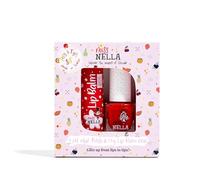 Miss Nella Nail Polis + Lip Balm set- Special Red Nail Polish for Kids- STRAWBERRY ’N’ CREAM, with Peel-off, Water Based & Odour Free Formula + LUVVY WUVVY red hypoallergenic lip balm