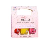 Miss Nella Special Kids Nail Polish 3 Pack: The & Water blue Peel-off Based Formula (Sunny Days)