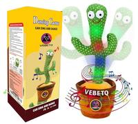 MISS NOOR Dancing Cactus Toy with Recording & LED Lights - Talking, Singing Plush Toy with 120 Songs, Repeats What You Say, Interactive Baby & Kids Gift (USB Rechargeable, 1 Year Warranty)