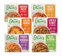 Miss Olives Variety Pack Microwavable Low Sodium Ready Meal, Set of 6, 1 Each Flavor