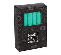 Set Of 12 Luck Spell Candles - Green