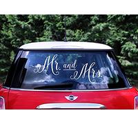 Miss Pretty London Wedding day car sticker - Mr. and Mrs.
