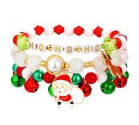 MISS RIGHT Beaded Friendship BFF Bracelets for Best Friends, What Would Jesus Do WWJD Bracelets for Women Men Christmas Gifts Charm Bead Preppy Bracelets, Adjustale, Glass, no gemstone
