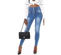Miss RJ Jeans High Waist Women's Skinny Jeans Corset Look