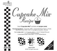 Miss Rosie's Quilt Co. Paper Foundation Pad 44-Sheet Cupcake Mix Recipe, Disposable, Quilting