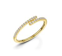 Miss ROX Diamond Stacking Ring 9ct Luxury Hallmarked Claw Set - Yellow Gold